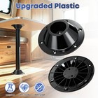 Sfyhork 2 Pcs Ultra-sturdy Rv Table Base Mount  Premium Plastic Camper Black