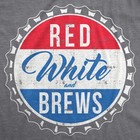 Mens Red White And Brews Funny T Shirts Vintage Usa Beer Novelty Graphic T Shirt