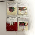  4  Vtg Creative Beginnings Embroidery Kit Christmas Ornaments