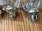 Lot Of 3 Glass And Brass Vintage Style  Door Knobs -nice