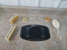 Vintage Vanity Dresser Set Assortment  Hair Brushes Mirror Powder Jars