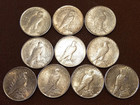 Lot Of 5 Coins - 1922-1935 Cull Peace Silver Dollar 90  Us Silver Coin
