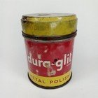 Antique 1940s Advertising Tin Dura-glit Polish Made In England