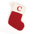 Christmas Stocking  Monogrammed Holiday Gift  Letter V  St  Nicholas
