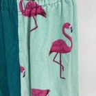 Kiki s Nation Towel Pants Beach Pool Coverup Green Flamingo Size M Vacation