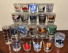 1980   s 1990   s Vintage Shot Glass Lot Set Of 21 Different Us States Only