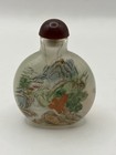 Free Shipping Vintage Reverse Painted Small Snuff Bottle With Stopper