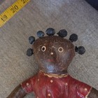 Folk Art Doll Painted Cloth Stuffed 6    Black Americana - Signed 