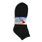 Solid 12 Pairs Mens Women Ankle Socks Cotton Low Cut Casual Size 9-11 10-13