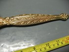 Vintage Vanity  Mirror    Brush  Set Gold Plated  Beveled  Glass  Nylon Brush 