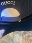Gucci Nylon Script Baseball Hat M Navy Blue With Rope Design Inside