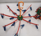 3 Vintage Umbrella Laundry Drip Hangers Clip Clothing Dryers 