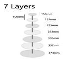 Acrylic Cupcake Stand 7 Tier Round Clear White Wedding Birthday Party Display