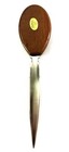 Vintage Mid Century Letter Opener Golf Theme Wood Handle 8    Papel Freelance