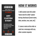 2024 Philadelphia Eagles Football Commemorative Custom Ticket Stub Any Seat game