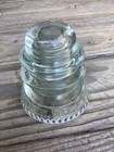 Vintage Hemingray-42 Clear Glass Insulator Blemish On Top