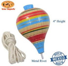 3 Pack Mexican Trompo Spinning Top Traditional Wooden Trompos With Cord And Meta