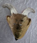 Handmade Diablo Paper Mache Mexican Dance Mask Marked Juarez   Ajudas 15  By 15 