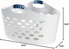 Rubbermaid Flex N Carry Ultra Portable Laundry Basket 1 5 Bushel White