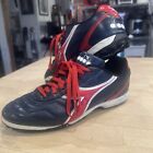 Diadora Capitano Id Indoor Soccer Shoes Navy Blue red Men   s Size 10 Low Top Lace