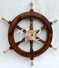 18 wooden Steering Boat Brass Vintage Treasures Maritime Nautical Ship Wheel New