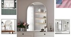 Stylish 20x30  Arched Silver Vanity Mirror - Wall Mounted And Moisture Resistant