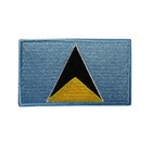 Country Of Saint St Lucia Flag Embroidered Iron On Patch -  163-e