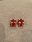 Vintage 60s 70s Pair Of Dice From Dunes Casino Las Vegas Bullseye Pattern