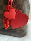 Red Heart Bag Charm Key Ring Fob Keychain Purse Charm Chain Strap New