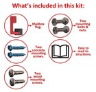 Hdpe Mailbox Replacement Flag     Stainless Bolt   Screw Mount   Masonry Hardware