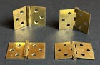  1967   one 1  Each Vintage Nos Small Solid Brass 6-hole Hinge 1 7 8    W X 1 1 4    H