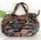 Nwt Vera Bradley Sherry Handbag Kensington Pattern Brown Paisley Quilted Retired