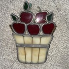 Vintage Sun Catcher Stained Glass Handmade Fruits   Vegetable  Lot Of 12