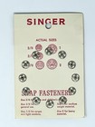 1950s  unused  Singer Sewing Rustproof Snap Fasteners 12 Size 0 C91 Made In Usa