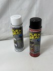 2 Cans Flex Seal Liquid Rubber Sealant Coating Spray  14 Oz Cans White Black Lot