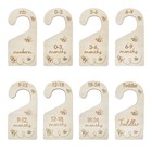Baby Closet Size Dividers  Double-sided Wood Baby Closet Organizer Hanging Ba   