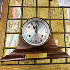 Chelsea Clock Shipstrike Brass Desk Clock Analog Engraved 1986 - Tested W Key