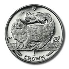 1993 Isle Of Man Large Proof C n 1 Cr-maine Coon Cat Rare Mintage 250 box cert