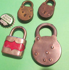 Vintage Lot Of 4 Padlocks 1 Reads Corbin Ironclad 6 Lever No Skeleton Keys Read