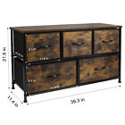 Dresser For Bedroom With 5 Drawers wide Chest Of Drawers  Storage Organizer Unit