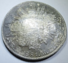 1881 Chopmarks Mexico Silver 8 Reales Cap And Ray Libertad Dollar 1800 s 8r Coin