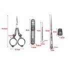 Embroidery Scissors Kit Vintage Scissors Metal Needle Bottle Thimble Awl