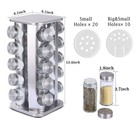 Revolving Spice Organizer - 20-jar Spice Carousel Tower - Cabinet Rack Square