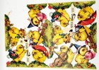 Easter Embossed Vintage Die Cut Scrap Anthropomorphic Chicks Rabbits Asst  1
