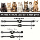 Airtag Cat Collar Brakaway Safety Anti Lost Tracker Holder Pet Dog Collar W bell