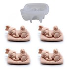Sleep Baby Silicone Resin   Soap Mold - Portrait   Candle Soap-sleepy-baby