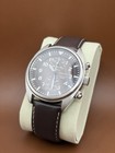 Seiko Chronograph Quartz Men   s Watch Brown Dial 100m Date Leather Strap