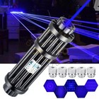 10w Adjustable Blue Burning Laser Pointer Visible Dot Torch Light Rechargeable