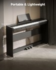 Donner Dep-16s Digital Piano Keyboard 88 Weighted Key Wood Stand   Sustain Pedal