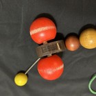 Vtg Lorenz Gmbh   Co Wooden Dachshund Dog Pull Toy 8    Red Colorful Germany